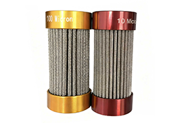 Customized 10/100Micron Fuel Oil Filter Cartridge Gold/Red End Cover